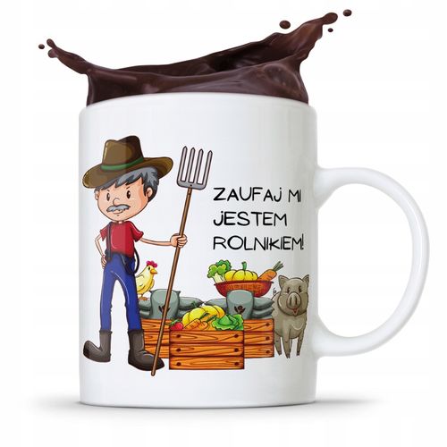 Dla Rolnika Kubek Na Prezent Zaufaj Mi Jestem Z Nadrukiem Ze Zdjęciem na Arena.pl