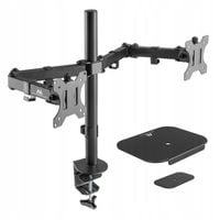 Regulowany uchwyt biurkowy na 2 monitory 17-32'' mocny 16kg + podkładka