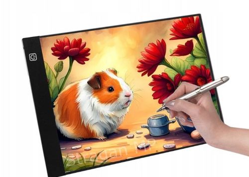 TABLET GRAFICZNY XL LED - PREZENT NA ŚWIĘTA - DESKA KREŚLARSKA PODŚWIETLANA na Arena.pl