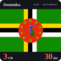 Karta eSIM Internet Dominika 3 GB na 30 dni - bez rejestracji