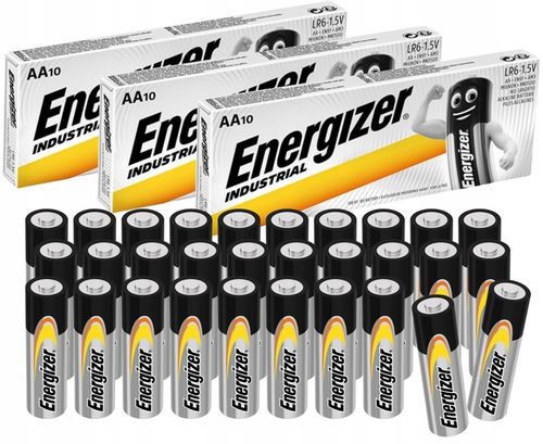 Baterie AA ENERGIZER Paluszki Alkaiczne R6 1.5V Mocne 30 sztuk Oryginalne na Arena.pl