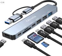 Hub USB C 3.0 Adapter 8w2 Czytnik SD TF Oliveria