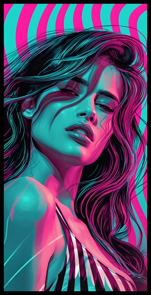 Plakat 50x100cm Neonowy Wzrok zdjęcie 2