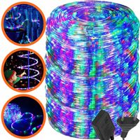 WĄŻ Świetlny 50m LED LAMPKI Kolorowy MULTIKOLOR + Flash BIAŁY ZIMNY