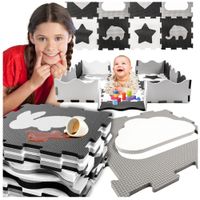 Mata piankowa puzzle dla dzieci składana 31x31 cm