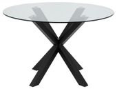 Stół Heaven 119 cm okragły czarny/ transparentny
