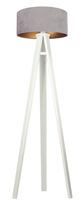 Lampa stojąca HOME 40 szara/złota/biała