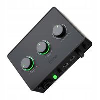 FIFINE Ampli 1 Czarny Audio Interfejs USB 2.0 XLR TRS Phantom 48V 50dB