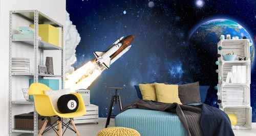 Fototapeta RAKIETA Ziemia Planeta Kosmos Gwiazdy 270cm x 180cm na Arena.pl