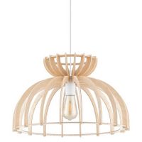 Lampa wisząca Kymi C 10572 Nowodvorski klatka nad stół drewniana