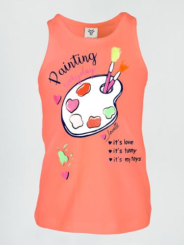 Podkoszulka dziewczęca bokserka bawełniana z aplikacją 3D 134-140 YOCLUB na Arena.pl