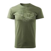 Koszulka z samochodem Kia Stinger męska khaki REGULAR L