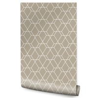 Tapeta Do Sypialni Beżowe Tło Białe FIGURY Ozdoba