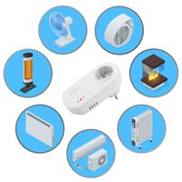 Termostat Gniazdkowy Elektroniczny Sterownik Bezprzewodowy LCD, 16A, 230V