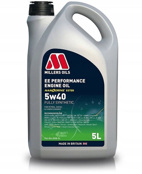 OLEJ 5W-40 EE PERFORMANCE 5L MILLERS zdjęcie 1