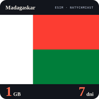 Karta eSIM Internet Madagaskar 1 GB na 7 dni - bez rejestracji