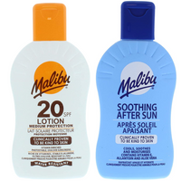 Malibu SPF20 Wodoodporny Balsam 200ml + Balsam Po Opalaniu 200ml