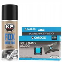K2 ZESTAW PRZECIW PAROWANIU SZYB ANTYPARA POCHŁANIACZ WILGOCI CARDOS