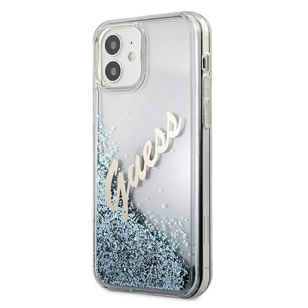 Guess GUHCP12SGLVSBL iPhone 12 mini 5,4" niebieski/blue hardcase Glitter zdjęcie 2