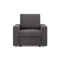 Fotel wypoczynkowy, prosty, BLOM, sztruks, 83x92x92, szary | TYLETEGOTU