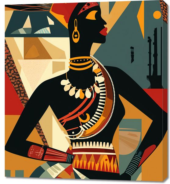 Obraz 90x100cm Afrykańska Mozaika zdjęcie 1