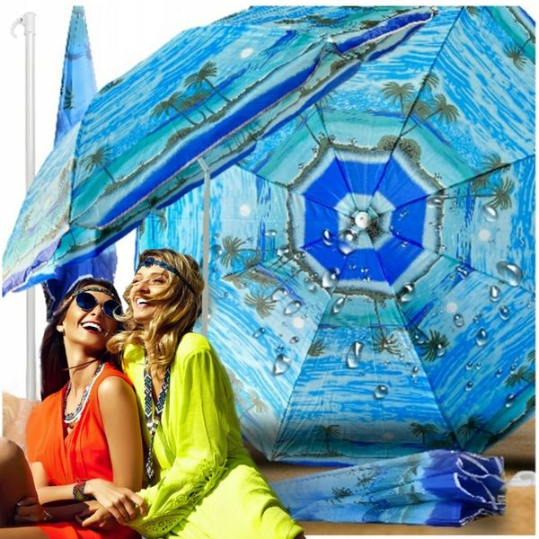 PARASOL OGRODOWY DUŻY PLAŻOWY BALKONOWY SKŁADANY ŁAMANY 180CM XXL MOCNY zdjęcie 1