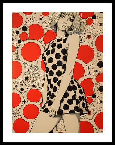 Plakat 30x40cm Czerwone Kropki na Arena.pl