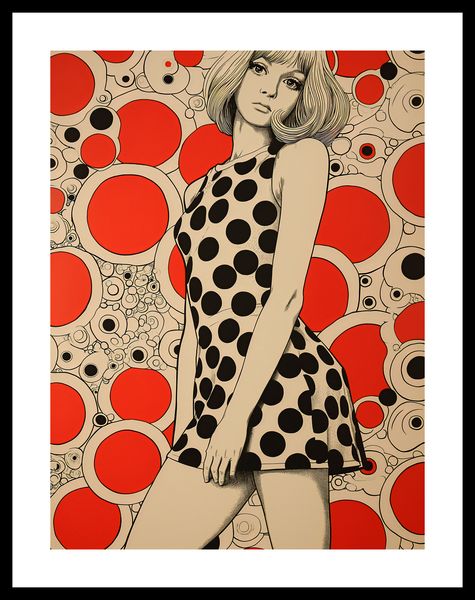 Plakat 30x40cm Czerwone Kropki zdjęcie 3