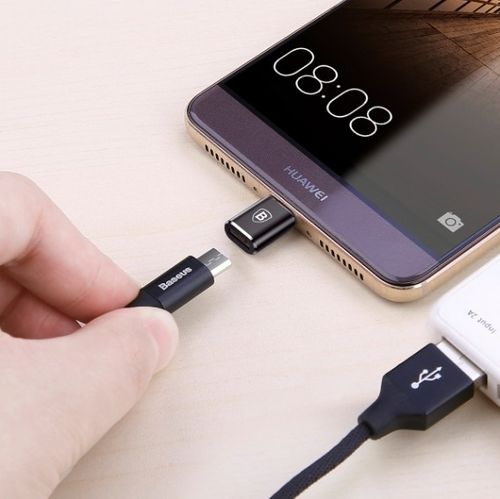 Adapter Baseus Micro USB do USB Type-C - czarny na Arena.pl