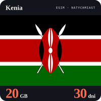 Karta eSIM Internet Kenia 20 GB na 30 dni - bez rejestracji