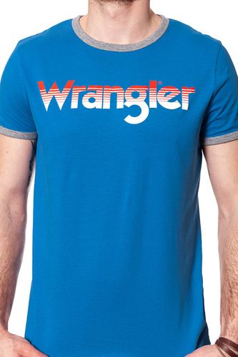 WRANGLER LOGO RINGER TEE DEEP WATER W7B68FQDF L na Arena.pl