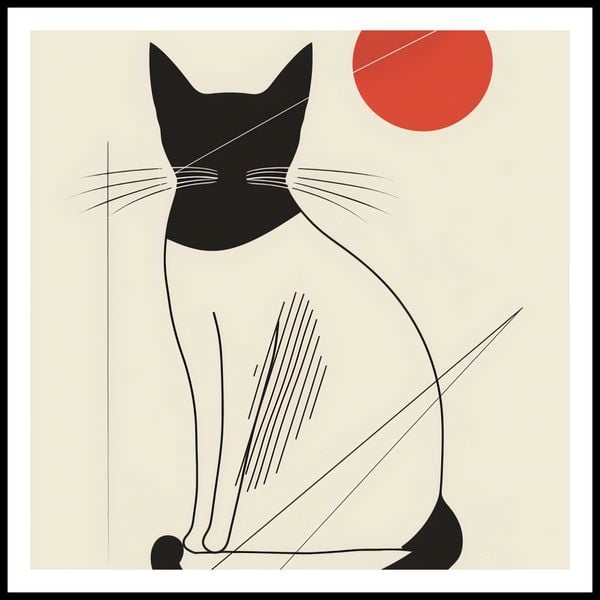 Plakat 70x70cm Czerwony Krąg zdjęcie 3