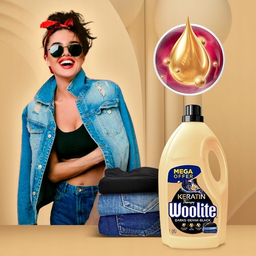 WOOLITE PŁYN DO PRANIA CZARNEGO CIEMNEGO DENIM Z KERATYNĄ 4.5L 75 PRAŃ na Arena.pl
