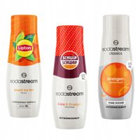 2X Syropy do Sodastream Lipton Ice Tea Peach + Schwip Schwap + Orange Zero