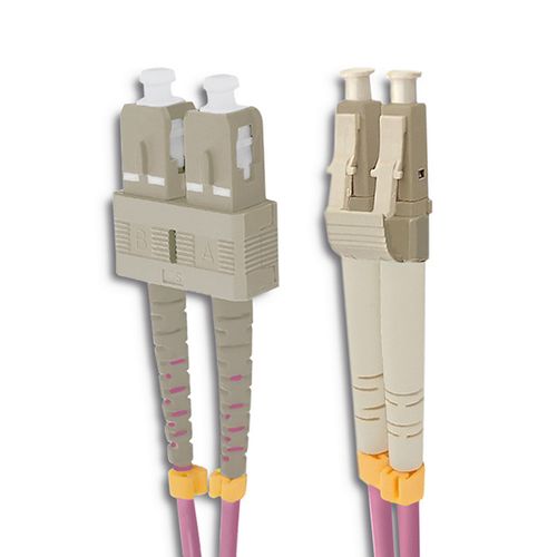 Qoltec Patchcord światłowodowy LC/UPC - SC/UPC | Multimode | 50/125 | OM4 | Duplex | 1m na Arena.pl