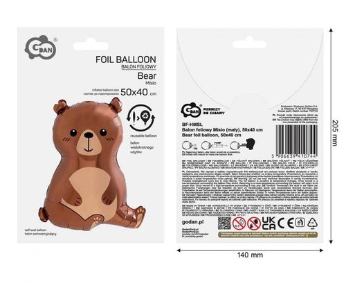 Balon foliowy Misio , 50 x 40 cm na Arena.pl