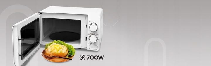 BIAŁA KUCHENKA MIKROFALOWA MIKROFALÓWKA MIKROFALA UD TIMER 700W 20l LITRÓW zdjęcie 8