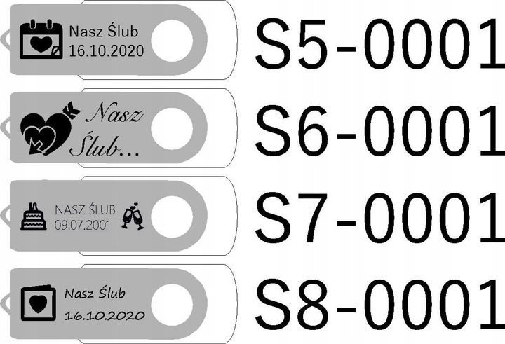Pendrive 64 GB USB 2.0 pudełko + GRAWER ŚLUBNY zdjęcie 12