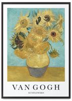 Plakat van gogh złote słoneczniki 40x50 cm w czarnej ramie