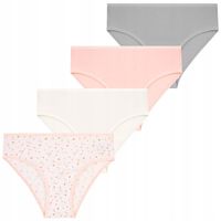 Majtki Figi 4 szt dla Dziewczynki Gładkie Bawełniane Kolorowe MORAJ 134-140