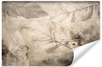 Fototapeta Do Jadalni Abstrakcja LIŚCIE Rośliny Beton Mur 90cm x 60cm