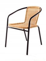 Stalowe krzesło ogrodowe bałkonowe PE Ratan