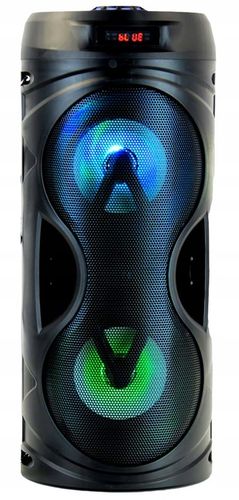 PRZENOŚNA KOLUMNA GŁOŚNIK KARAOKE BLUETOOTH +2 MIKROFONY BEZPRZEWODOWE na Arena.pl