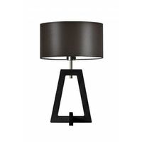 Lampka CLIO abażur brązowy stelaż hebanowy