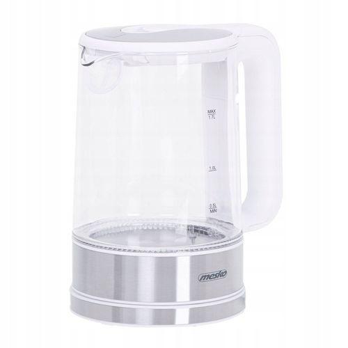 CZAJNIK ELEKTRYCZNY SZKLANY bezprzewodowy REGULACJA TEMPERATURY 1,7L BIAŁY na Arena.pl