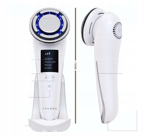 MEZOTERAPIA BEZIGŁOWA MASAŻER EMS TWARZY LIFTING 8W1 FRENNE ZESTAW + GRATIS na Arena.pl