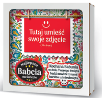 ramka 20x20cm puzzle 3d najlepsza babcia na świecie