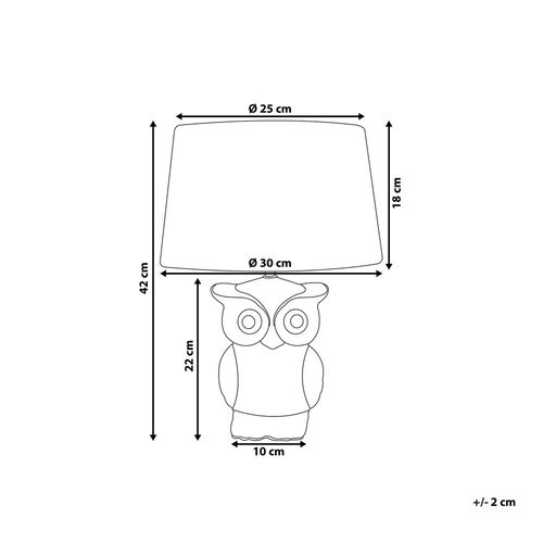 Lampka Nocna Ceramiczna Biała Owl na Arena.pl