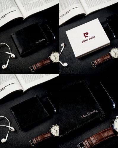 Portfel Pierre Cardin z GRAWEREM czarny prezent dla NAUCZYCIELA dużo wzorów na Arena.pl