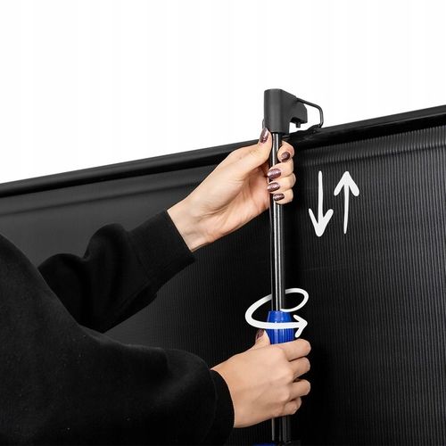 Ekran projekcyjny przenosny 84 cali 16:9 zwijany FULL HD 4K+GRATIS na Arena.pl